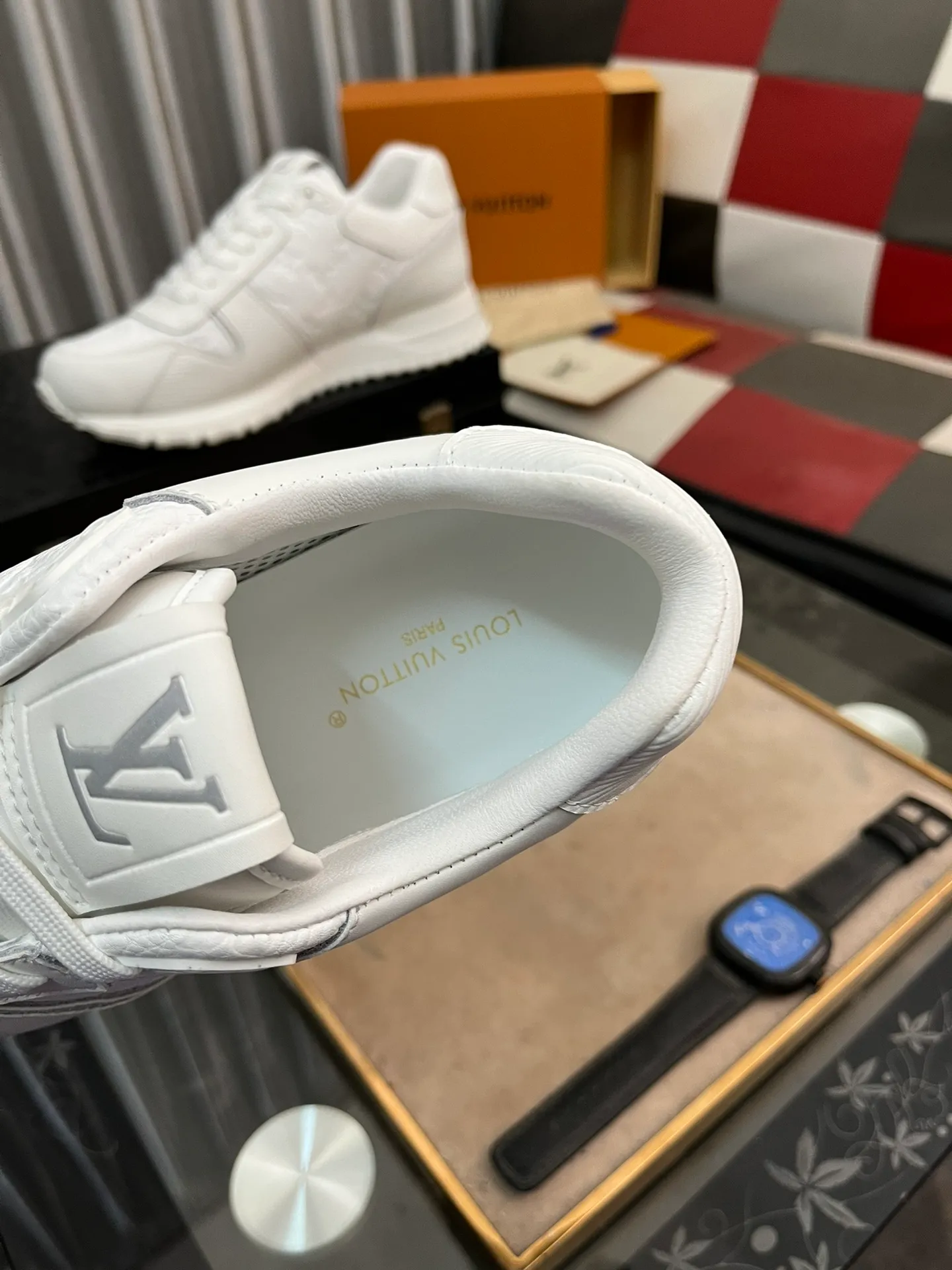 Men's shoes 💰540⌚️⌚️LV Louis Vuitton. The latest fashionable casual shoes are popular in physical stores. New spring and summer comfortable imported custom original cowhide, unique jacquard fabric element design. With sheepskin lining, Lv original base, [sun][sun] high-end packaging and high quality💪Details determine quality, code number 38-44